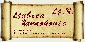 Ljubica Mandoković vizit kartica